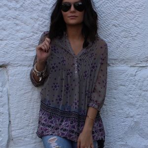 patterned tunic top